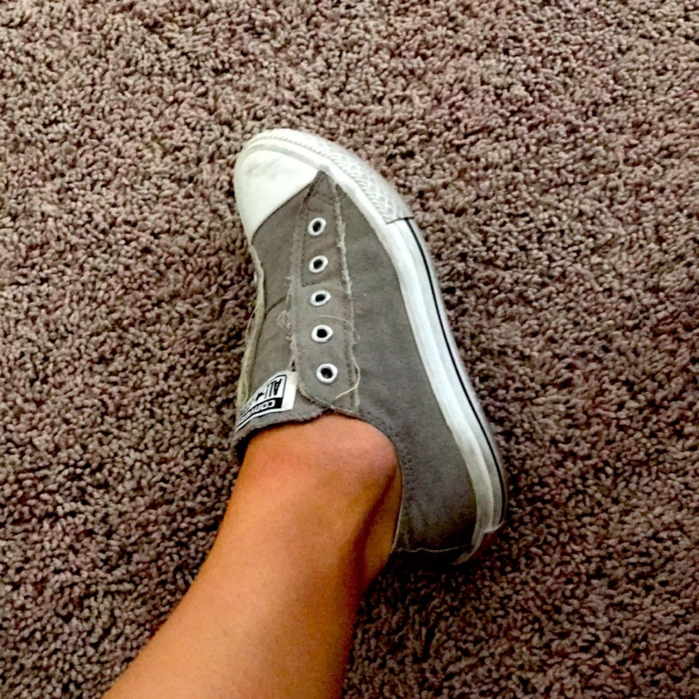 Perfect grey slip on Converse, size 2.5.